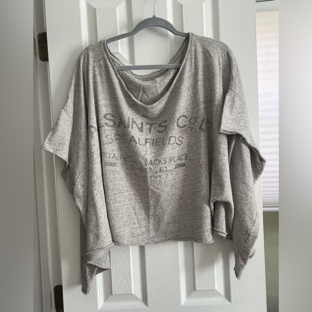 All Saints, Tee Poncho Color Gray